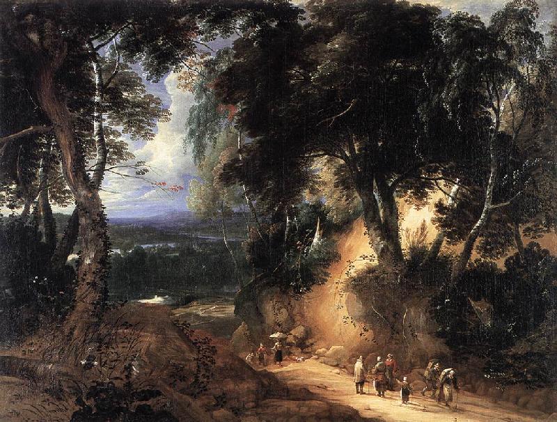 VADDER, Lodewijk de The Soignes Forest wet Spain oil painting art